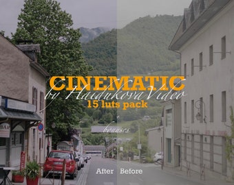 Cinematic 15 LUTS PACK + bonuses for Videos | Davinci Resolve | Adobe Premiere Pro | Final Cut Pro