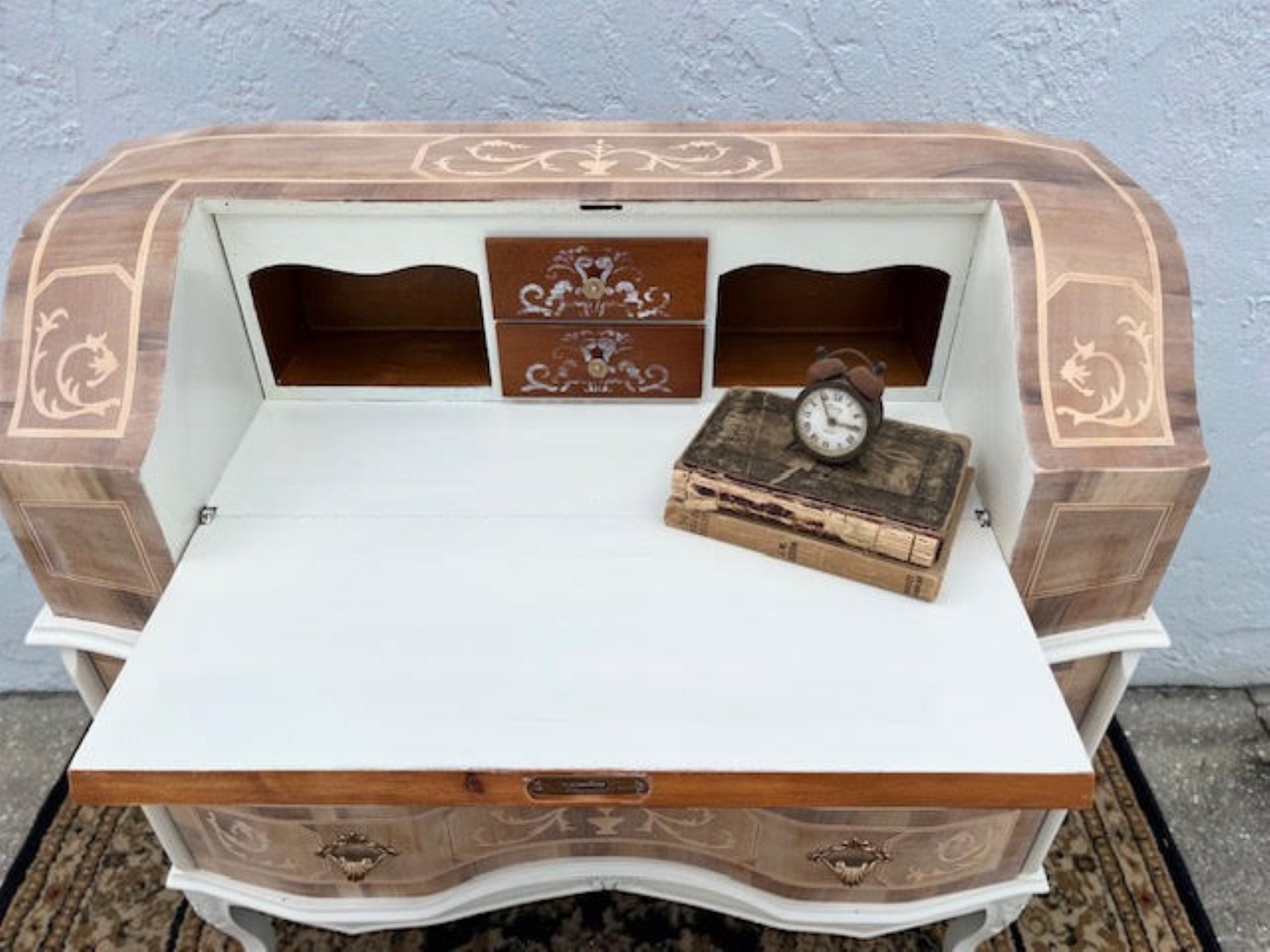 Ladies Writing Desk italian Marquetry Inlay Etsy