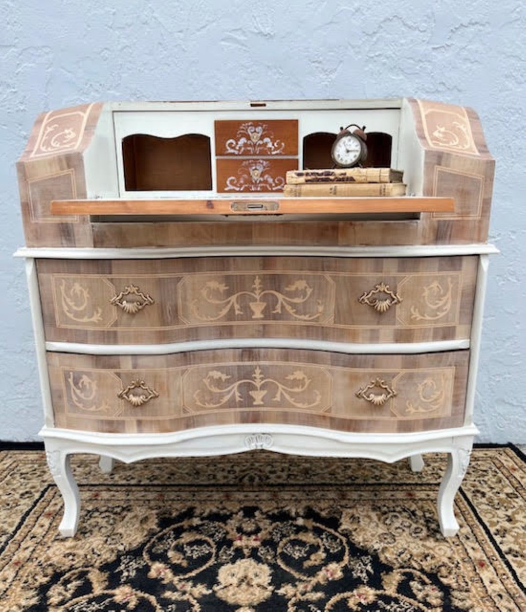 Ladies Writing Desk italian Marquetry Inlay Etsy