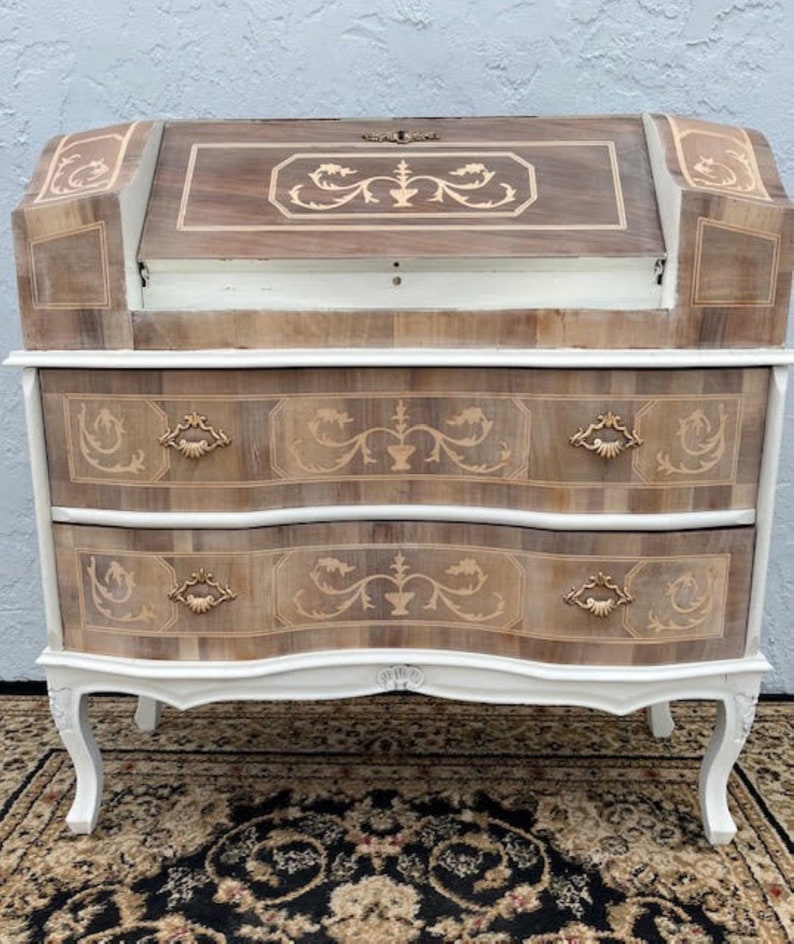 Ladies Writing Desk italian Marquetry Inlay Etsy