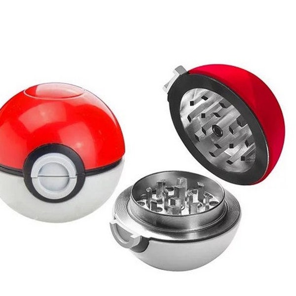 Pokeball Herb Grinder Metal Shipped from Australia