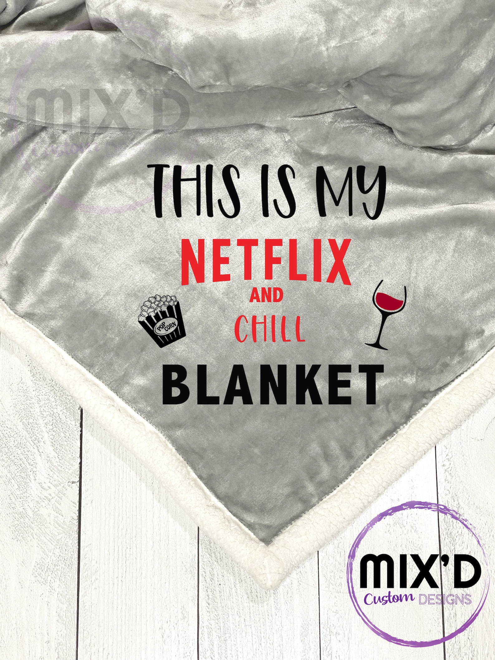 Custom NetFlix and Chill Blanket Movie Watching Blanket Etsy