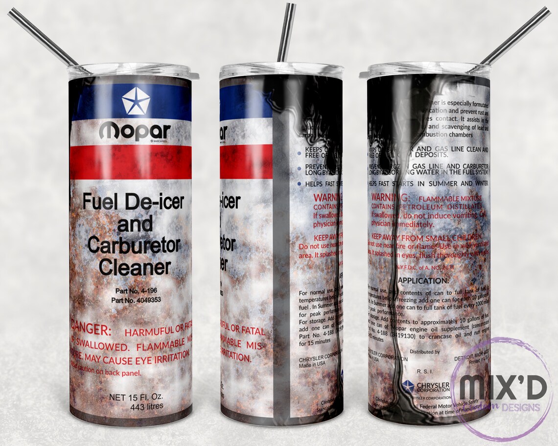 Mopar Fuel Carb Cleaner Tumbler 20oz Tumbler 30oz Tumbler Etsy