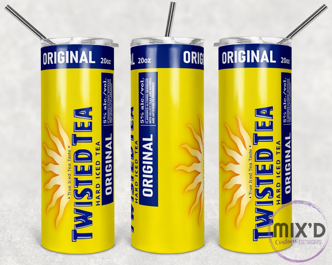 Twisted Tea Tumbler Skinny Tumbler Funny Tumbler Yellow Etsy