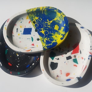 Jesmonite Terrazzo Marble Soap Dish Custom Tray Bathroom Handmade Handcrafted Unique Dishes Kitchen Homeware Bathroom Decor Bathroomware