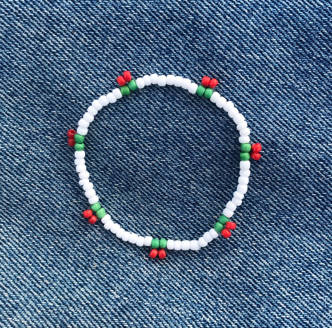 Beaded Multi Cherry Bracelet Cherry Seed Bead Bracelet Etsy