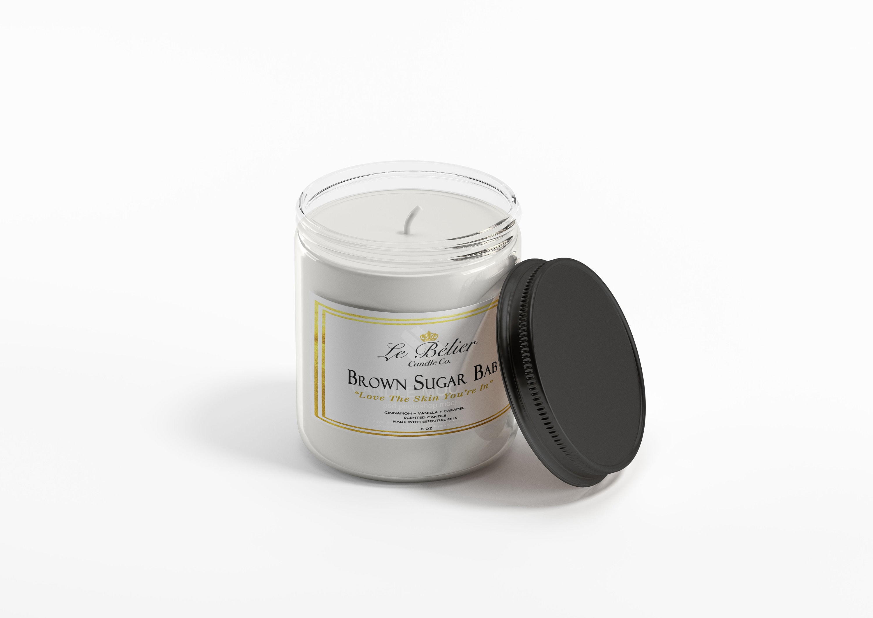 Brown Sugar Baby Candle Scented Wax Candle 8oz Cinnamon Bun Etsy Hong