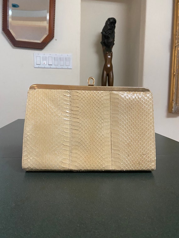 Vintage Snake skin Clutch