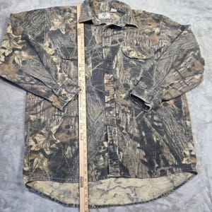 Vintage Mossy Oak Camo Flannel Shirt Mens XL Cotton Made in USA Hunting Outdoors image 5