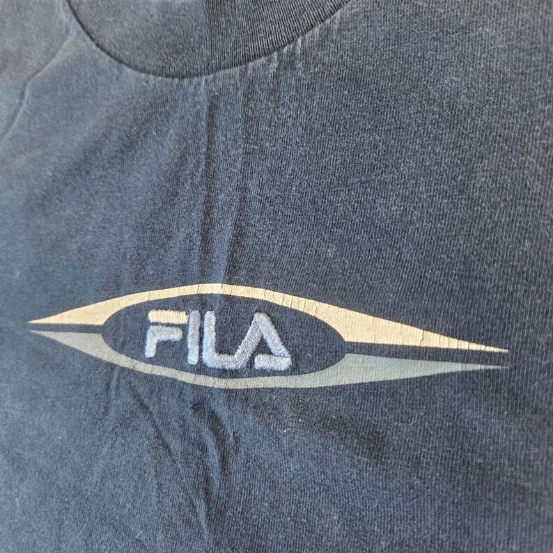 Vintage Fila Graphic T-Shirt Mens XL Cyber Y2k Skater Embroidered Short Sleeve image 7