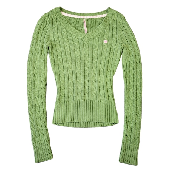 Y2k Aeropostale Cable Knit Sweater Women M 2000s Preppy Bratz