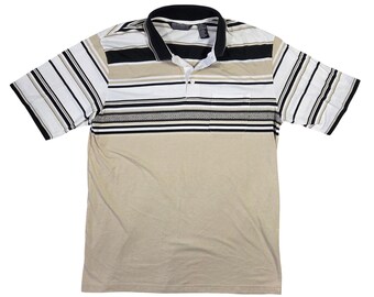 Vtg Knightsbridge Mens L Y2k Grunge Skater Striped Polo Shirt Y2k Grunge Skater