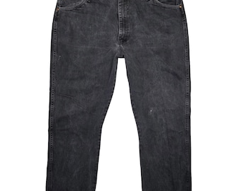 Vtg Wrangler Jeans Men 42x30 Black Denim Western Cowboy Retro 90s Country Casual