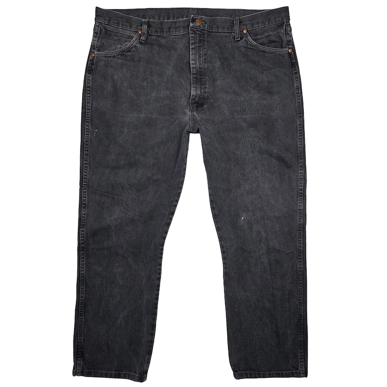 Vtg Wrangler Jeans Men 42x30 Black Denim Western Cowboy Retro 90s Country Casual image 1
