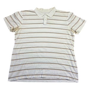 Aeropostale Y2k Striped Polo Shirt Mens XL Short Sleeve Casual