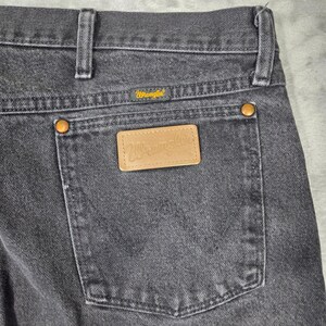 Vtg Wrangler Jeans Men 42x30 Black Denim Western Cowboy Retro 90s Country Casual image 5