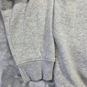 Vintage Nike Hoodie Mens Medium Grey Red Spellout Swoosh Y2K 2000s Streetwear afbeelding 8