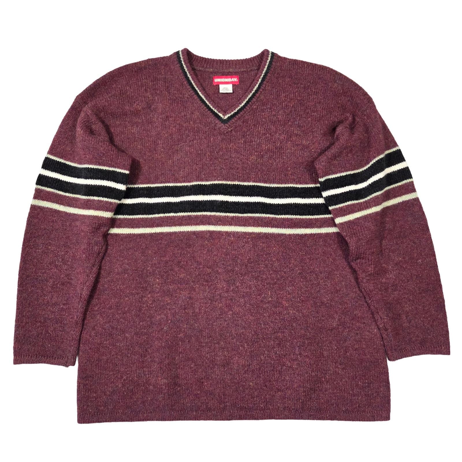 Vtg Unionbay Sweater Mens S Wool Blend Cyber Y2k Preppy Grunge 