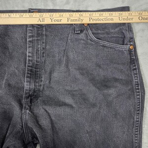 Vtg Wrangler Jeans Men 42x30 Black Denim Western Cowboy Retro 90s Country Casual image 8