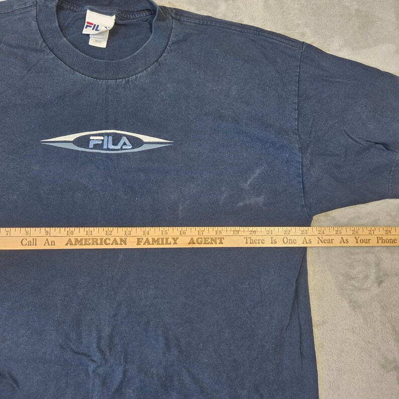 Vintage Fila Graphic T-Shirt Mens XL Cyber Y2k Skater Embroidered Short Sleeve image 2