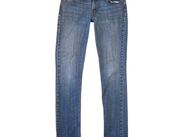 Levis 524 Too Superlow Skinny Jeans Womens 11 Long Medium Wash Stretch Denim