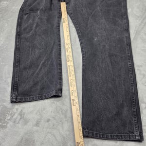 Vtg Wrangler Jeans Men 42x30 Black Denim Western Cowboy Retro 90s Country Casual image 9