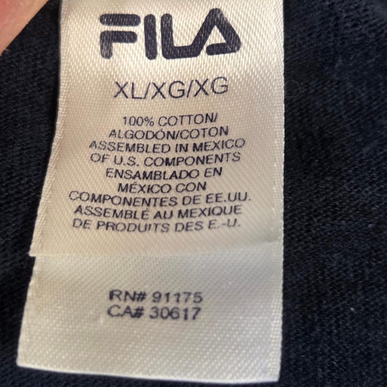 Vintage Fila Graphic T-Shirt Mens XL Cyber Y2k Skater Embroidered Short Sleeve image 6