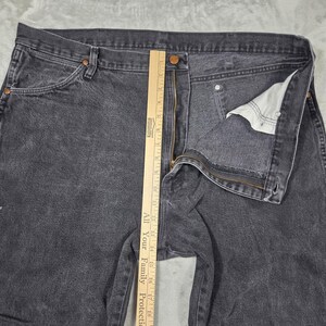 Vtg Wrangler Jeans Men 42x30 Black Denim Western Cowboy Retro 90s Country Casual image 7