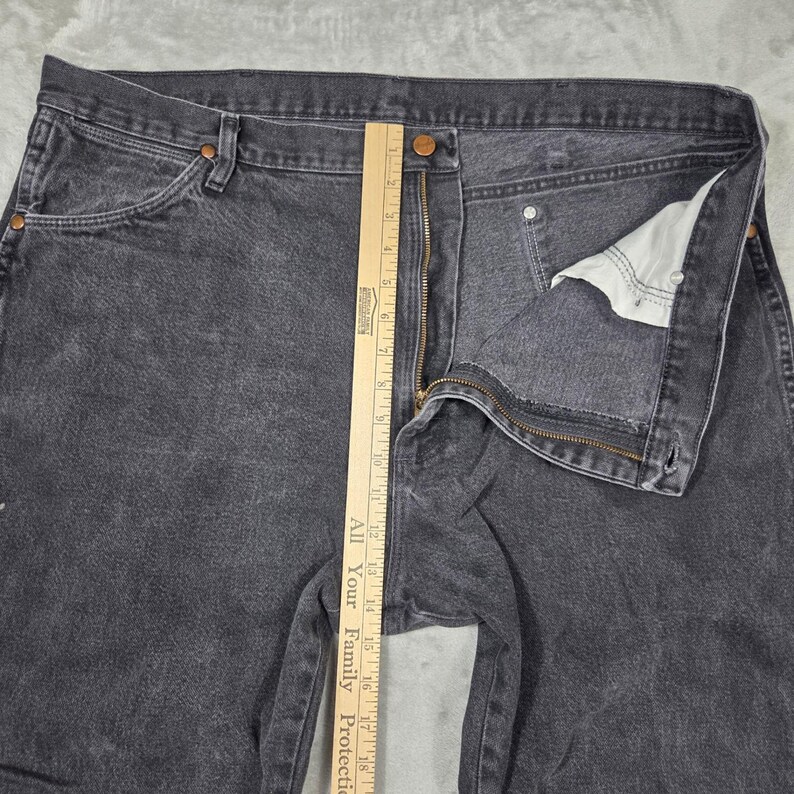 Vtg Wrangler Jeans Men 42x30 Black Denim Western Cowboy Retro 90s Country Casual image 7