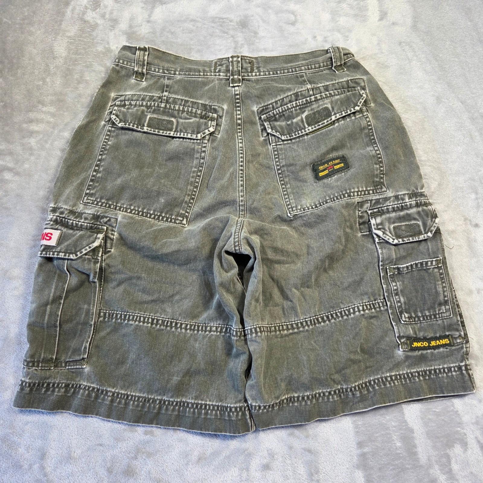 JNCO Jeans Mens 32 Cargo Shorts Green Y2k Baggy Chunky Skater