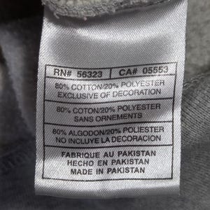 Vintage Nike Hoodie Mens Medium Grey Red Spellout Swoosh Y2K 2000s Streetwear afbeelding 5