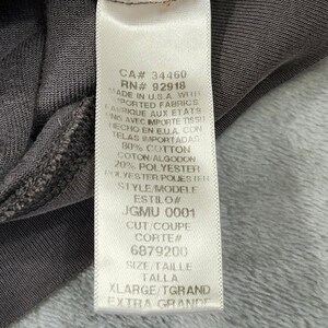 Y2k Juicy Couture Velour Full Zip Hoodie Women XL Gray 2000s Preppy Paris Hilton afbeelding 6