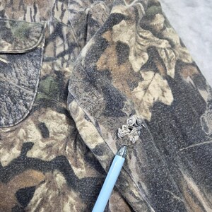 Vintage Mossy Oak Camo Flannel Shirt Mens XL Cotton Made in USA Hunting Outdoors image 4
