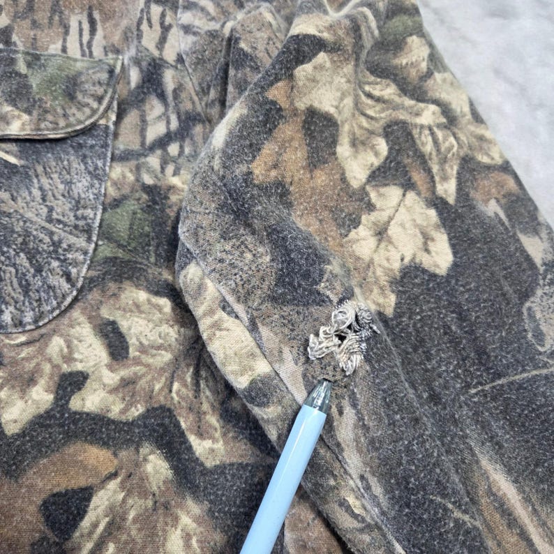 Vintage Mossy Oak Camo Flannel Shirt Mens XL Cotton Made in USA Hunting Outdoors image 4