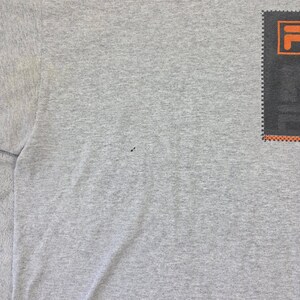 Vintage Fila Graphic T-Shirt Mens XL Heather Grey 90s Sportswear Boxy Y2k Skater bild 4
