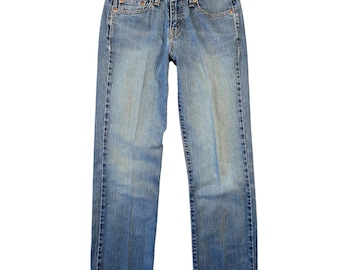 Bootcut Levis Jeans Y2K Slim Fit Blue Jeans 517 Distressed Ripped