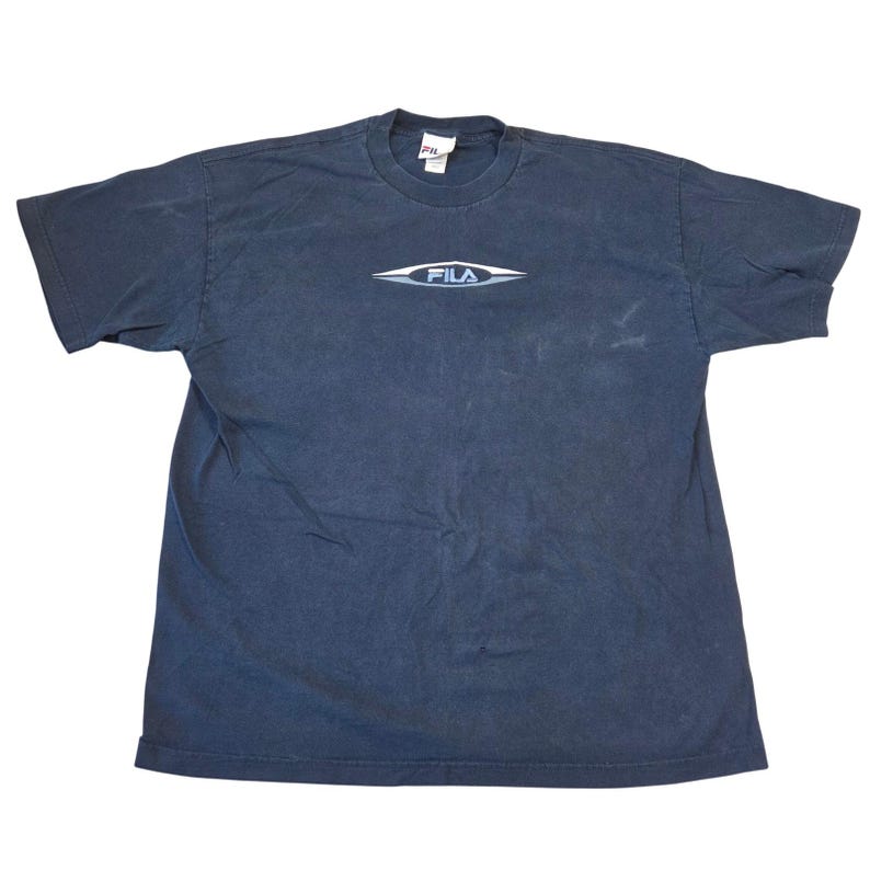 Vintage Fila Graphic T-Shirt Mens XL Cyber Y2k Skater Embroidered Short Sleeve image 1