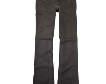 Y2k Hollister Corduroy Pants Womens 3R Brown Low Rise Flare 2000s Bratz Preppy