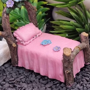 Fairy bed for fairy  fairy garden  garden decor, fairy garden accessories set, gift for girl