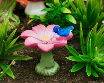 Bird Bath for fairy garden  Miniature birdbath, Miniature Gardening, Terrarium Supply,Miniature Garden decor Bird feeder