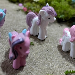 Whimsical Miniature Ponies & Unicorns – Tiny Fantasy Figurines for Magical Displays