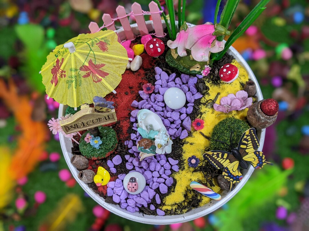 Fairy Unicorn Fairy Garden Kit Diy Fairy Garden Kit Etsy