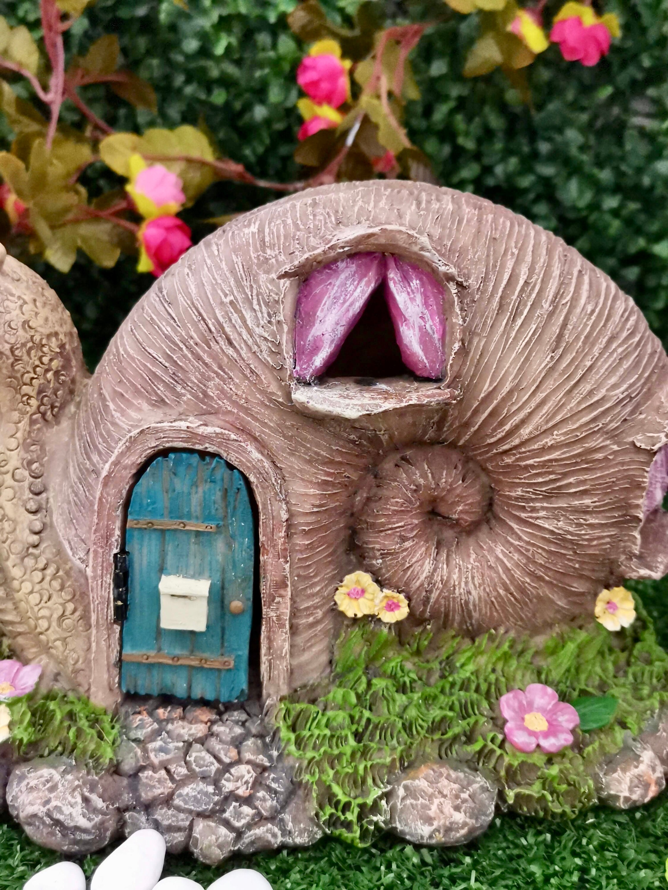 Snail Fairy House Fairy Garden House With Opening Door Etsy
