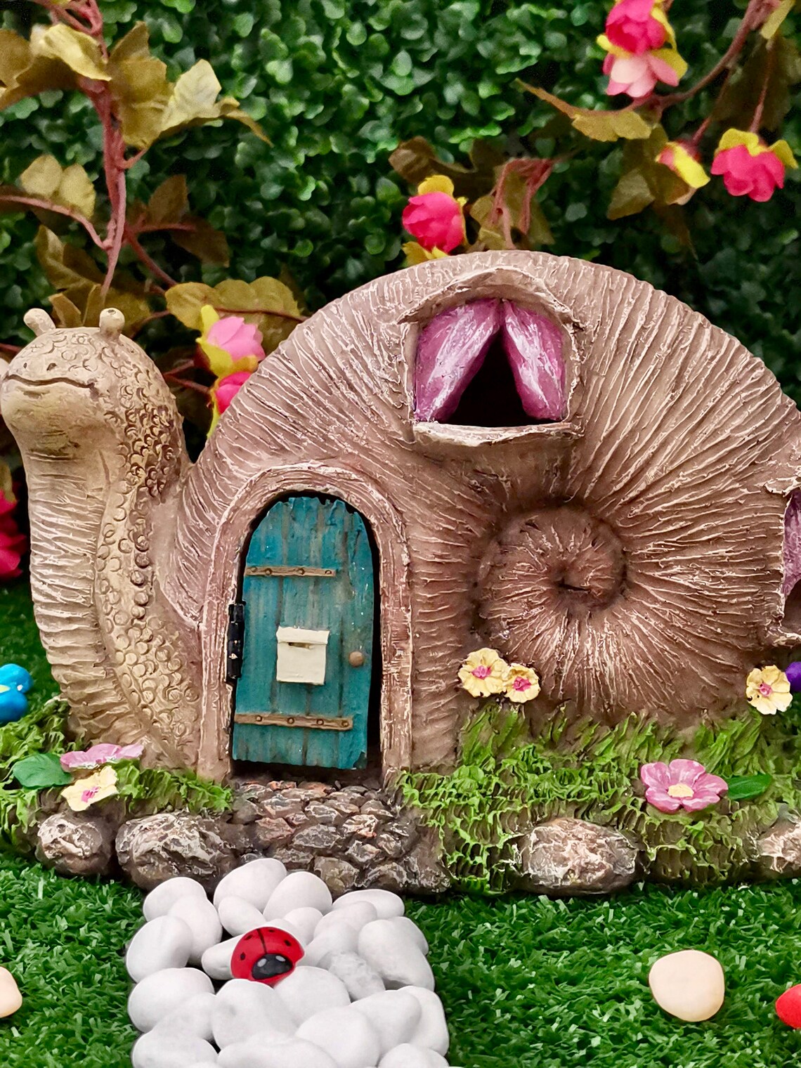 Snail Fairy House Fairy Garden House With Opening Door Etsy