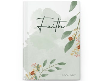 FAITH NOTEBOOK, BIBLE Study Notebook, Prayer Notebook, Christian Notebook, Spiral Bound Journal, Floral Faith Religion Journal Notebook