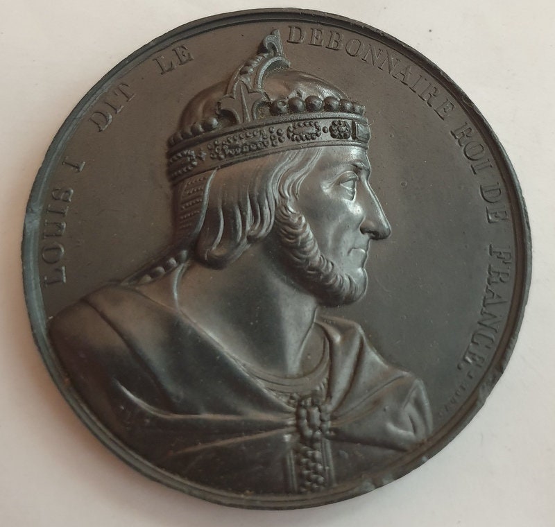 Armand Auguste Caqué | 1795-1881, d'après Médaille en Étain Louis I Dit Le Débonnaire