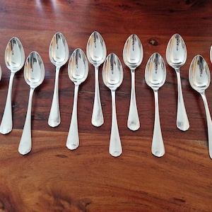 Christofle - Set of 12 Japan model table spoons in silver plated metal