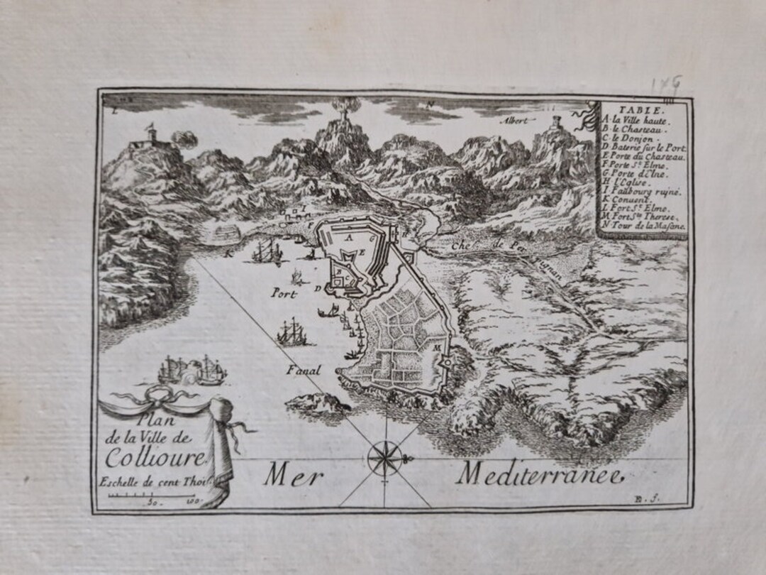 Gravure Ancienne En Cuivre De Thuin, Charleroi, Nivelles, Binche - Datant D'avant 1800 - Pièce Unique