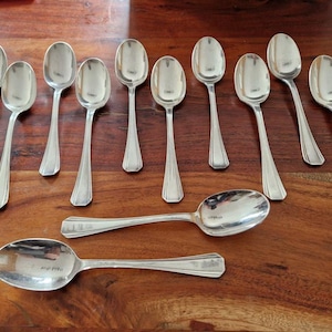 Christofle - Set of 12 Boréal table spoons in silver-plated metal
