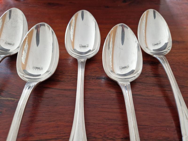 Christofle - シルバーメタルのスパトゥール モデル テーブル スプーン